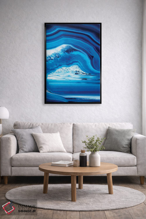 تابلو مدرن نمای نزدیک از آکات آبی اثر فیلیپ هوگونار - D4B