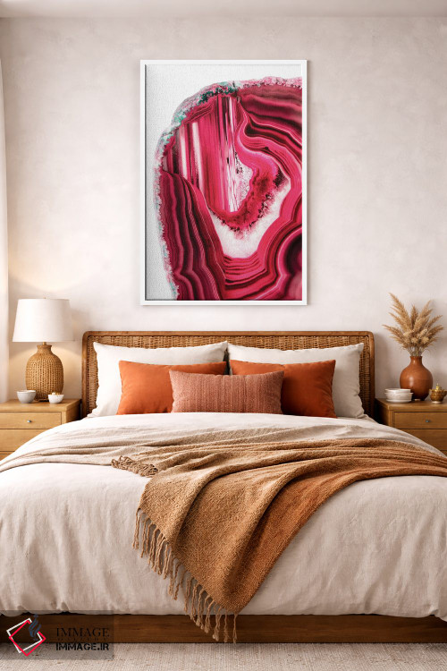 تابلو مدرن آکات قرمز اثر فیلیپ هوگونار - D3W