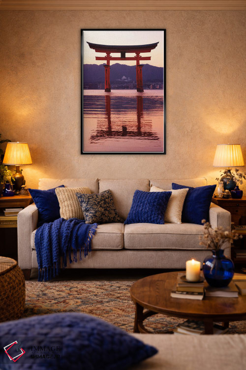 تابلو دکوراتیو "غروب دروازه توری در میاجیما II" اثر فیلیپ هوگونار - D5B