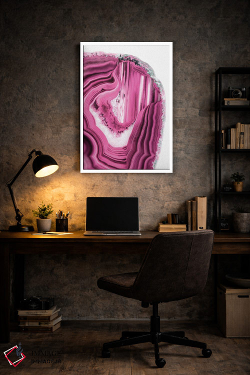 تابلو مدرن آکات صورتی اثر فیلیپ هوگونار - D5W