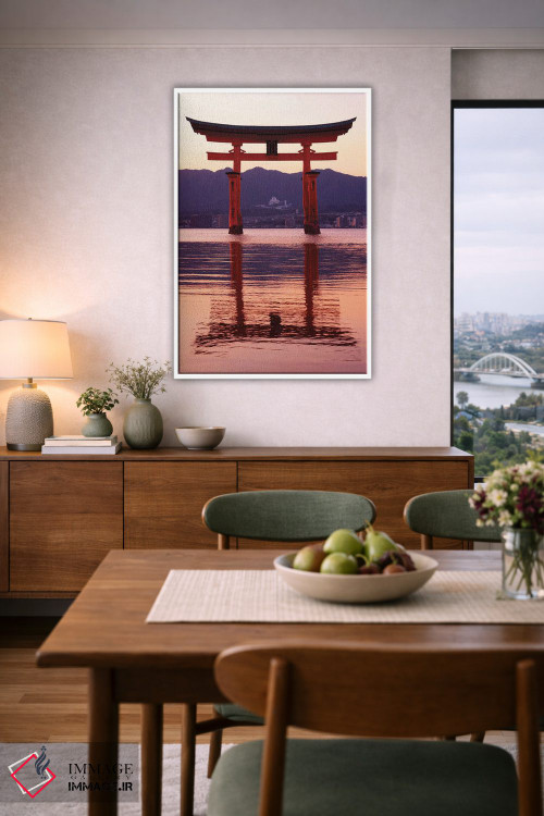 تابلو دکوراتیو "غروب دروازه توری در میاجیما II" اثر فیلیپ هوگونار - D6W