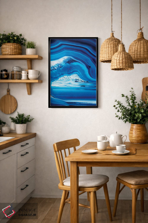تابلو مدرن نمای نزدیک از آکات آبی اثر فیلیپ هوگونار - D5B