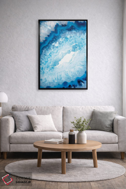 تابلو مدرن قلب آکات آبی اثر فیلیپ هوگونار - D4B