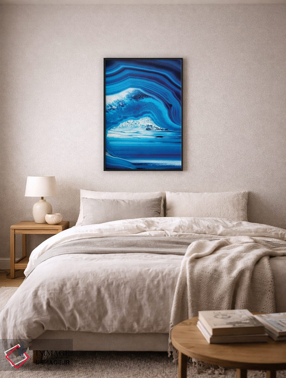 تابلو مدرن نمای نزدیک از آکات آبی اثر فیلیپ هوگونار - D6B