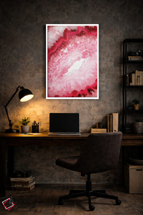 تابلو مدرن قلب آکات قرمز اثر فیلیپ هوگونار - D4W