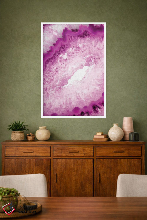 تابلو مدرن قلب آکات صورتی اثر فیلیپ هوگونار - D1W