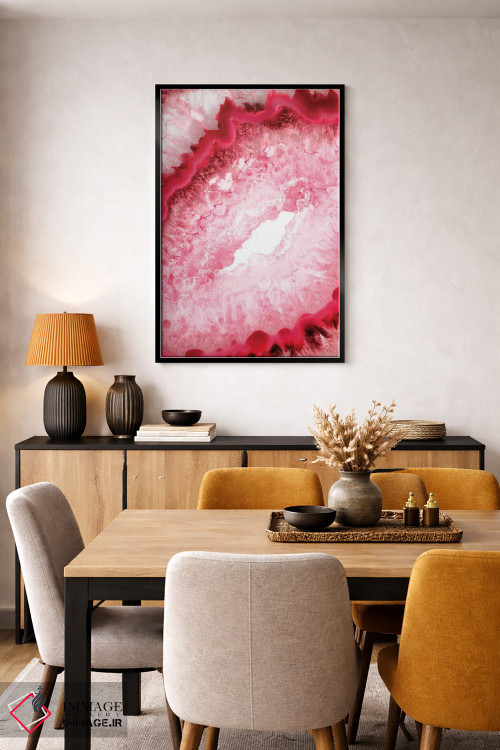 تابلو مدرن قلب آکات قرمز اثر فیلیپ هوگونار - D5B