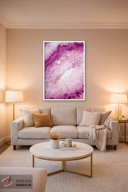 تابلو مدرن قلب آکات صورتی اثر فیلیپ هوگونار - D3W