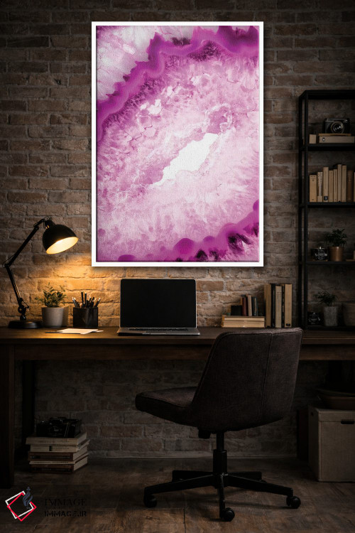 تابلو مدرن قلب آکات صورتی اثر فیلیپ هوگونار - D4W