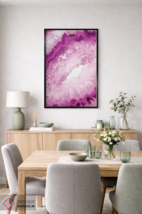 تابلو مدرن قلب آکات صورتی اثر فیلیپ هوگونار - D6B