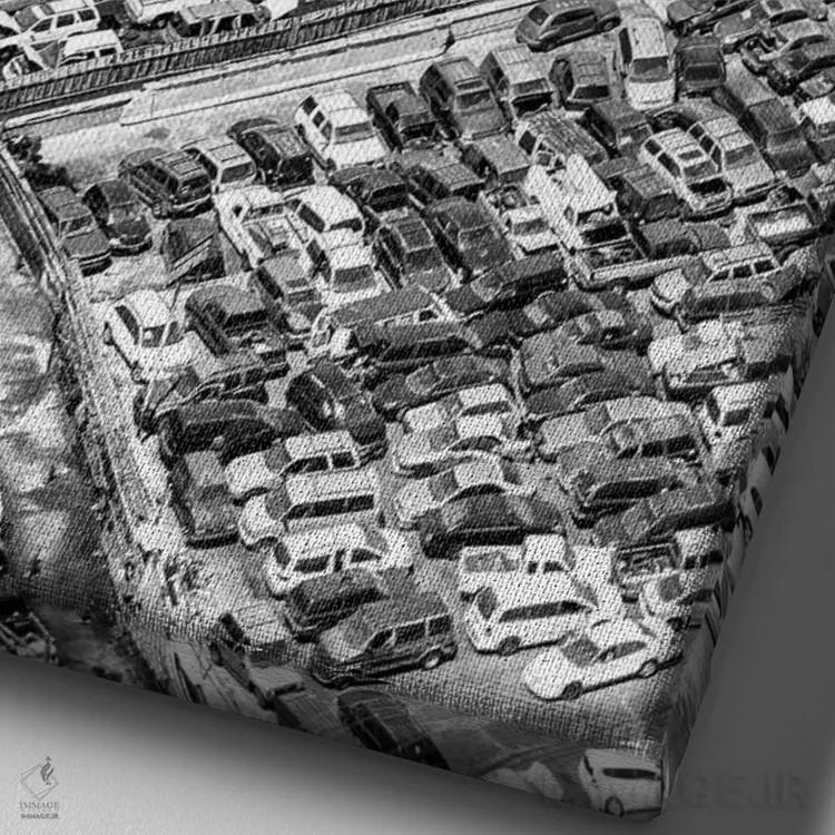 تابلو دکوراتیو سری سیاه کالیفرنیا اثر فیلیپ هوگونار - نمای نزدیک بافت بوم