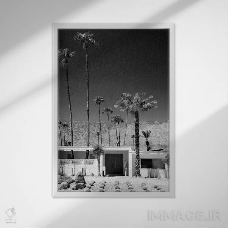 تابلو دکوراتیو سری سیاه کالیفرنیا اثر فیلیپ هوگونار - نمای قابدار سفید