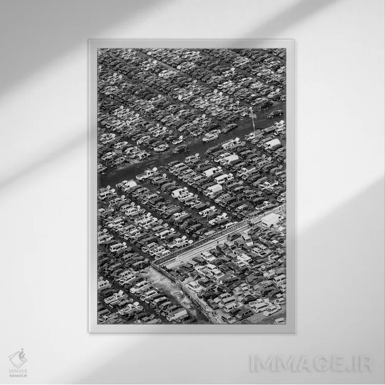 تابلو دکوراتیو سری سیاه کالیفرنیا اثر فیلیپ هوگونار - نمای قابدار سفید
