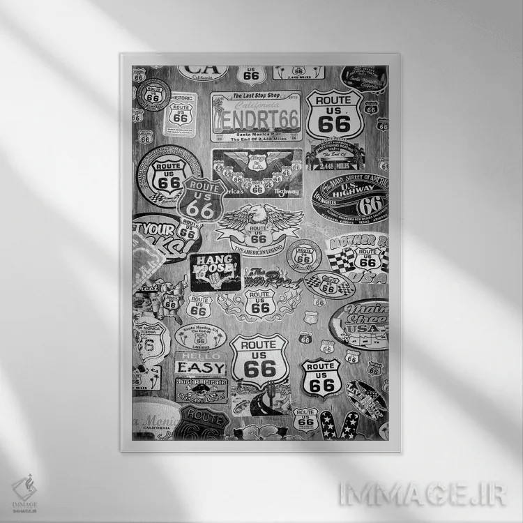 تابلو دکوراتیو سری سیاه کالیفرنیا اثر فیلیپ هوگونار - نمای قابدار سفید