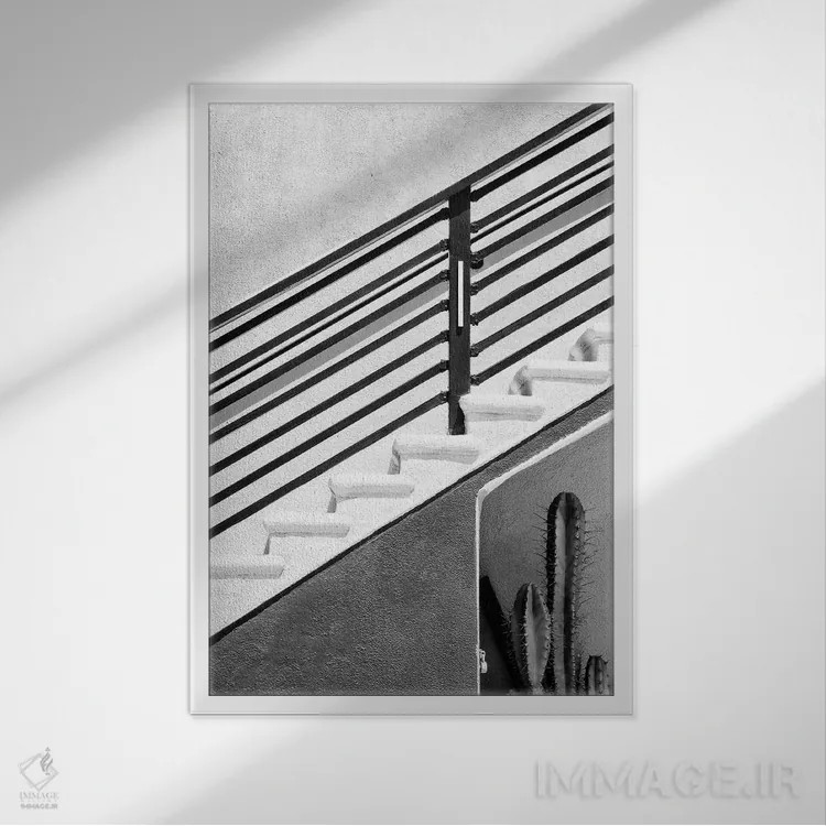 تابلو دکوراتیو سری سیاه کالیفرنیا اثر فیلیپ هوگونار - نمای قابدار سفید