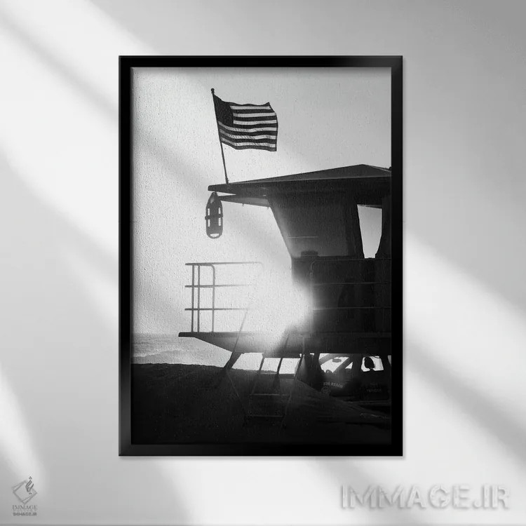 تابلو دکوراتیو سری سیاه کالیفرنیا اثر فیلیپ هوگونار - نمای قابدار مشکی