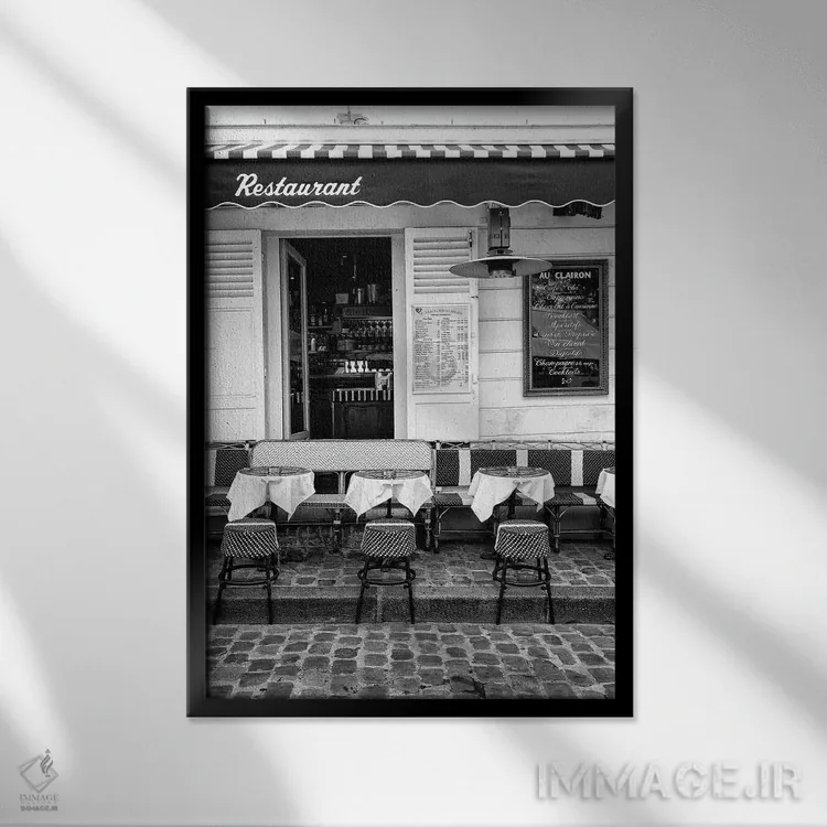 تابلو دکوراتیو سری سیاه مون مارتر اثر فیلیپ هوگونار - نمای قابدار مشکی
