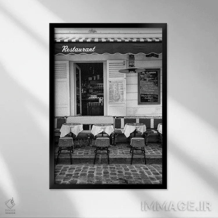 تابلو دکوراتیو سری سیاه مون مارتر اثر فیلیپ هوگونار - نمای قابدار مشکی
