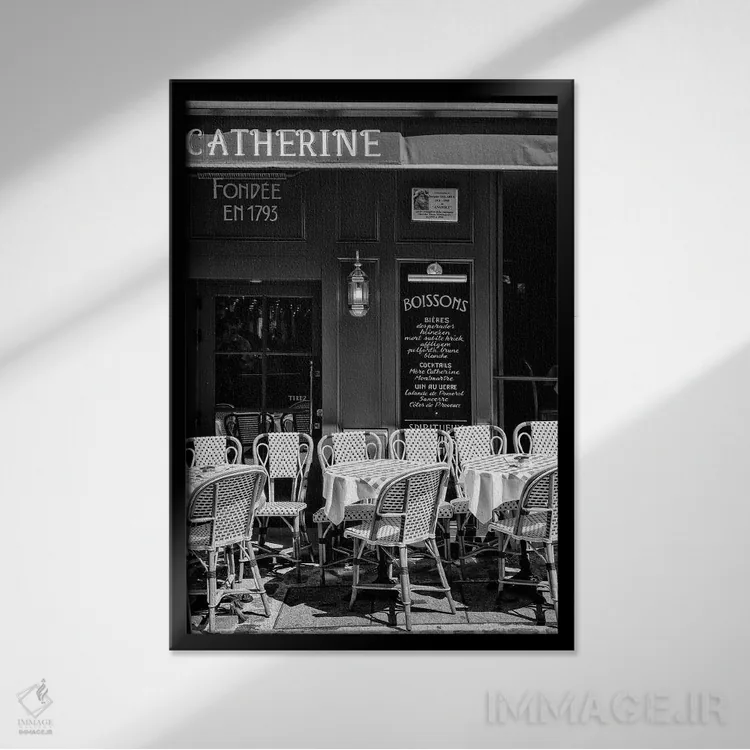 تابلو دکوراتیو سری سیاه مون مارتر اثر فیلیپ هوگونار - نمای قابدار مشکی