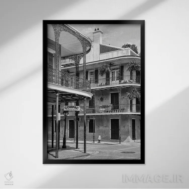 تابلو دکوراتیو سری سیاه نیواورلئان اثر فیلیپ هوگونار - نمای قابدار مشکی
