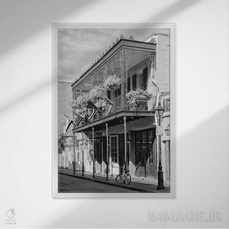 تابلو دکوراتیو "مجموعه سیاه نیواورلئان" اثر فیلیپ هوگونار - نمای قابدار سفید