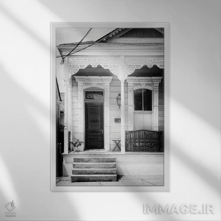 تابلو دکوراتیو سری سیاه نیواورلئان اثر فیلیپ هوگونار - نمای قابدار سفید