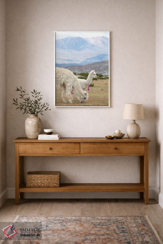 تابلو دکوراتیو لاما بچه و مادر اثر فیلیپ هوگونار - D1W