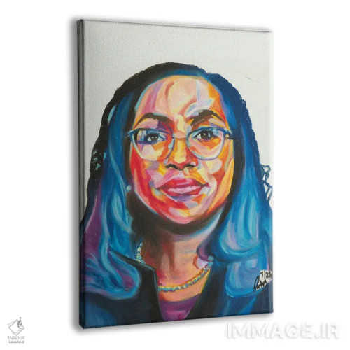 تابلو دکوراتیو کتانجی براون جکسون اثر پترا هوته - نمای پرسپکتیو محصول