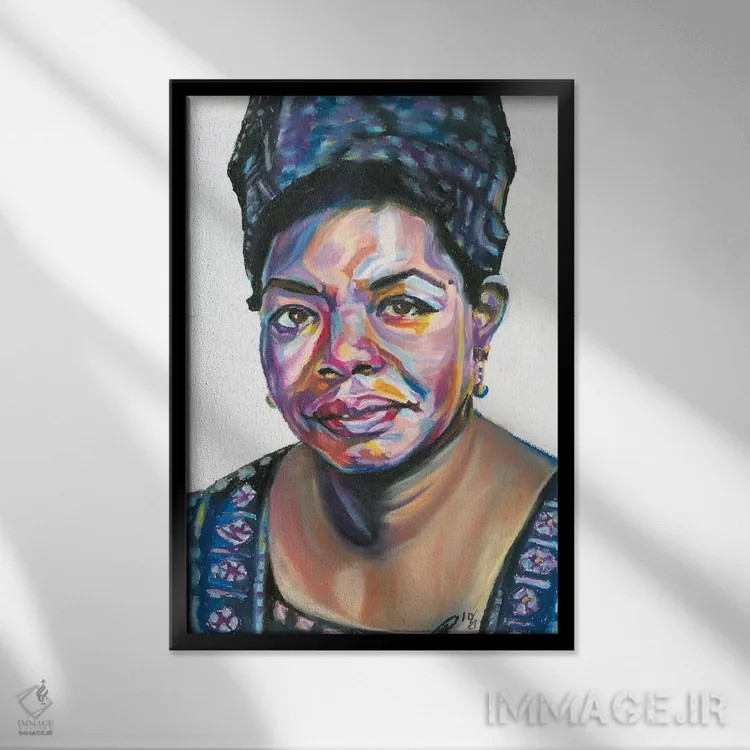 تابلو دکوراتیو مایا آنجلو اثر پترا هوته - نمای قابدار مشکی