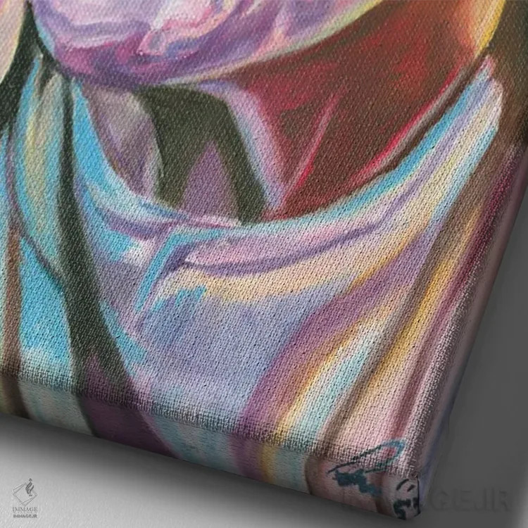 تابلو دکوراتیو مادر ترزا اثر پترا هوته - نمای نزدیک بافت بوم