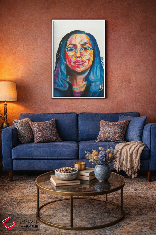 تابلو دکوراتیو کتانجی براون جکسون اثر پترا هوته - D2W