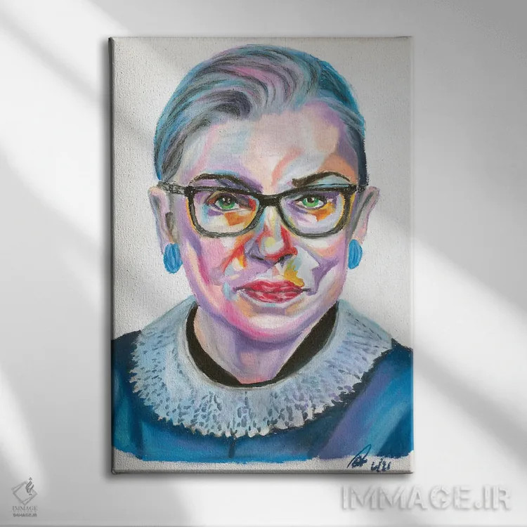 تابلو دکوراتیو روث بادر گینزبرگ اثر پترا هوته - نمای روبهرو روی دیوار