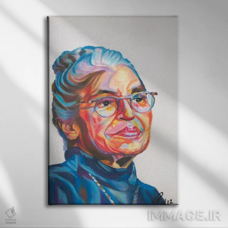 تابلو دکوراتیو روزا پارکز اثر پترا هوته - نمای روبهرو روی دیوار