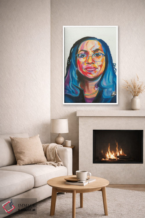 تابلو دکوراتیو کتانجی براون جکسون اثر پترا هوته - D6W