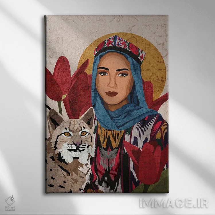 تابلو دکوراتیو جشن فرهنگ ها | اویغورها اثر فونگ بان - نمای روبهرو روی دیوار