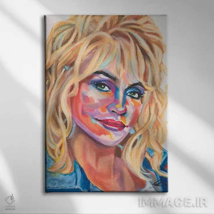 تابلو دکوراتیو دالی پارتن اثر پترا هوته - نمای روبهرو روی دیوار