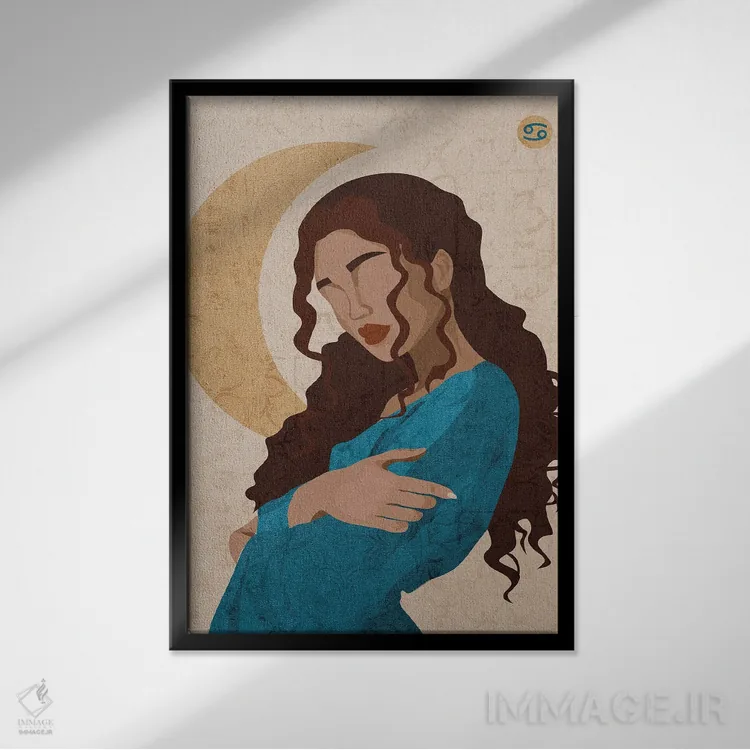 تابلو دکوراتیو برج سرطان اثر فونگ بان - نمای قابدار مشکی