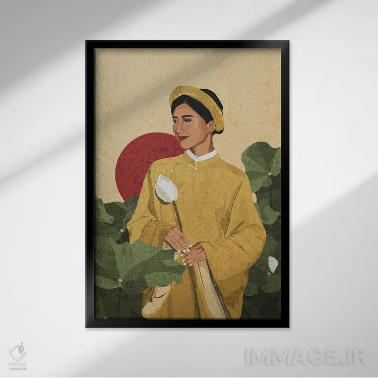 تابلو دکوراتیو جشن فرهنگ ها | ویتنام اثر فونگ بان - نمای قابدار مشکی
