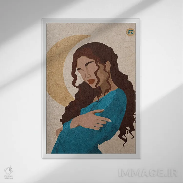 تابلو دکوراتیو برج سرطان اثر فونگ بان - نمای قابدار سفید