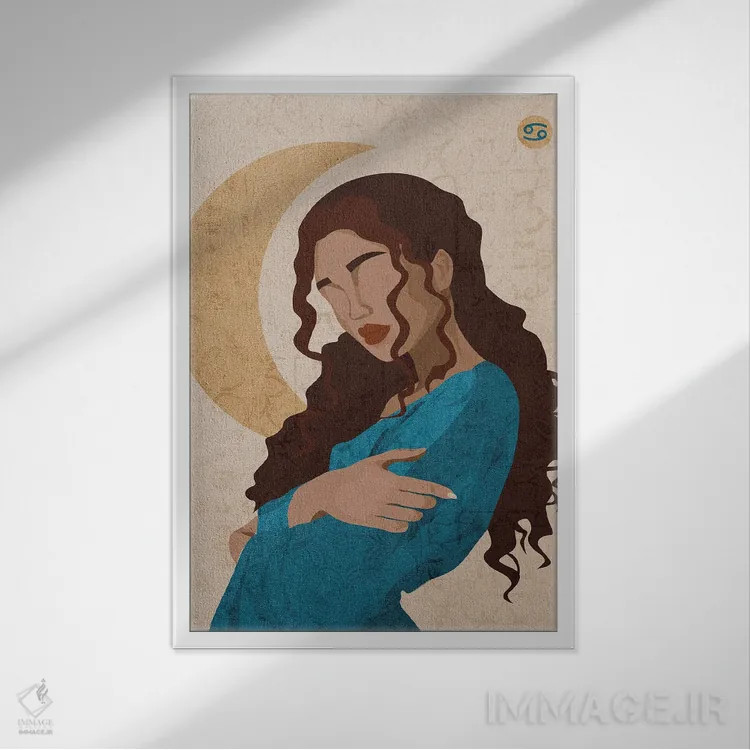 تابلو دکوراتیو برج سرطان اثر فونگ بان - نمای قابدار سفید