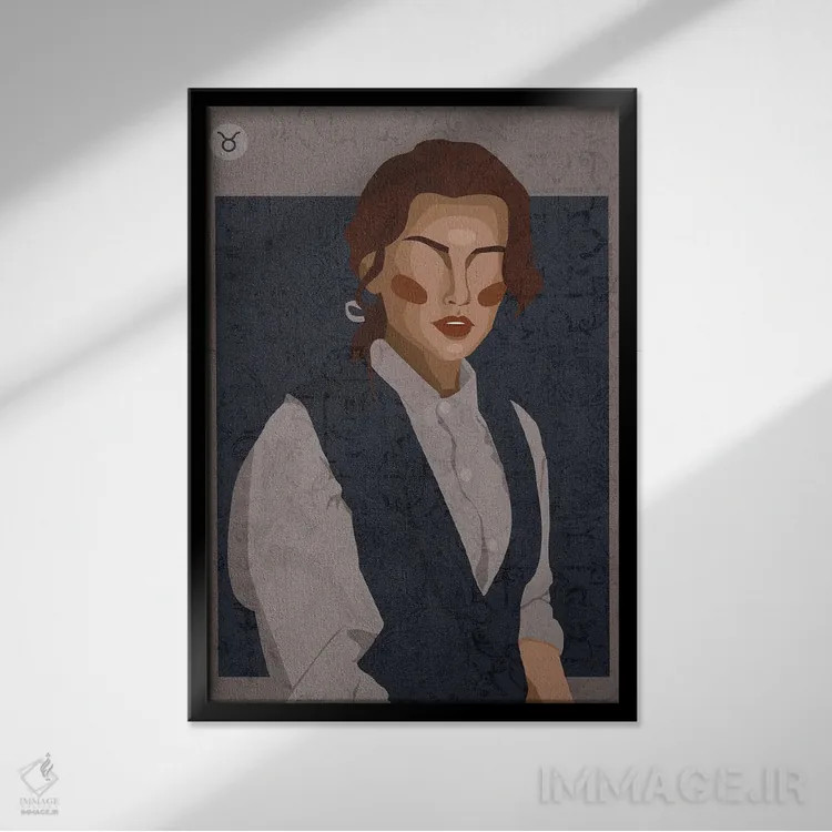 تابلو دکوراتیو برج ثور اثر فونگ بان - نمای قابدار مشکی