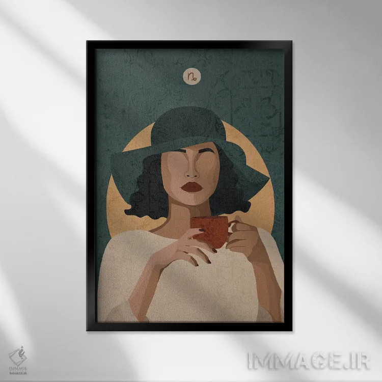 تابلو دکوراتیو برج جدی اثر فونگ بان - نمای قابدار مشکی