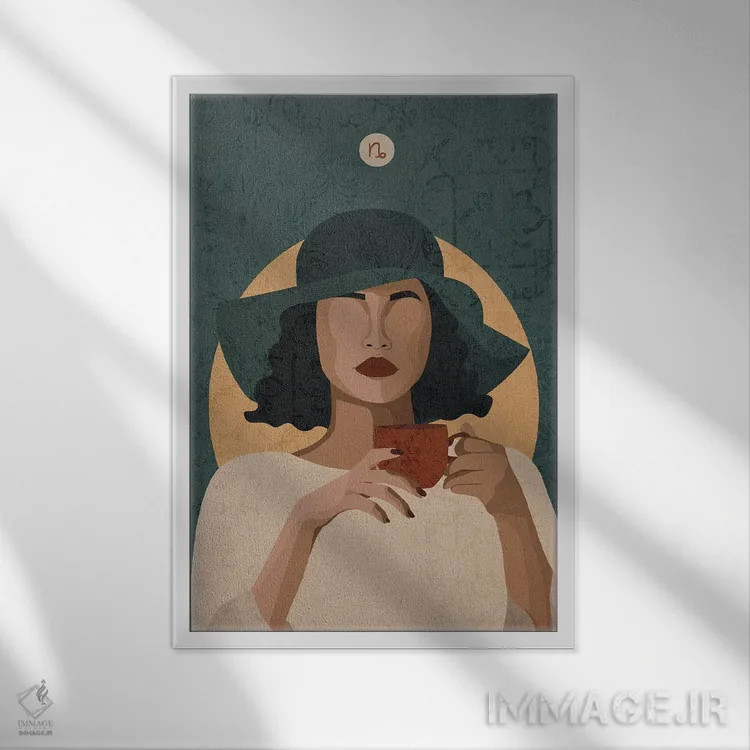 تابلو دکوراتیو برج جدی اثر فونگ بان - نمای قابدار سفید