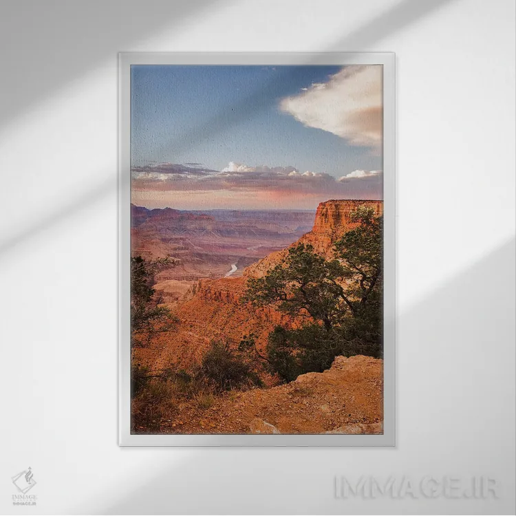 تابلو دکوراتیو Arizona, Grand Canyon National Park South Rim I" - "ایالات… اثر پیتر هاوکینز - نمای قابدار سفید
