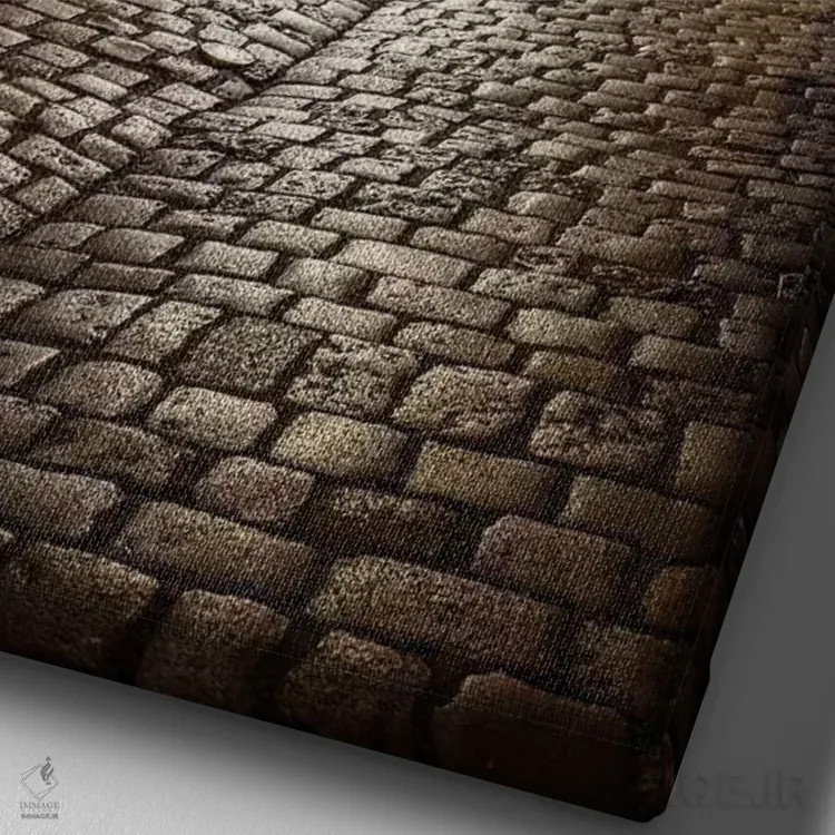 تابلو دکوراتیو Jerzual Street II,باوران، خیابان ژرژوال ۲ اثر فیلیپ منگوئن - نمای نزدیک بافت بوم