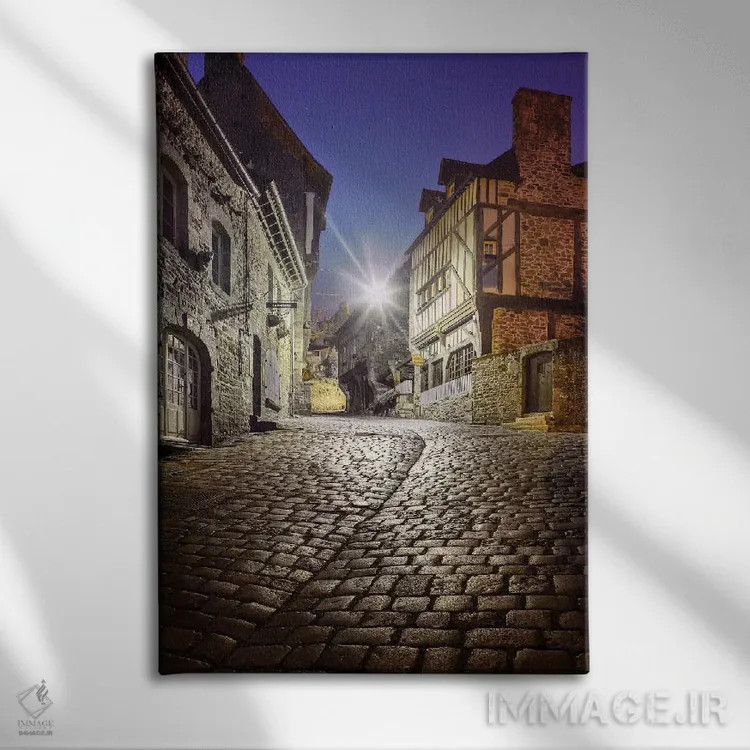 تابلو دکوراتیو Jerzual Street II,باوران، خیابان ژرژوال ۲ اثر فیلیپ منگوئن - نمای روبهرو روی دیوار