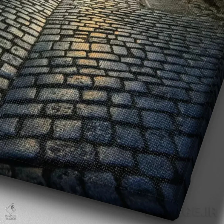 تابلو دکوراتیو Jerzual Street III,باوران، خیابان ژرژوال ۳ اثر فیلیپ منگوئن - نمای نزدیک بافت بوم
