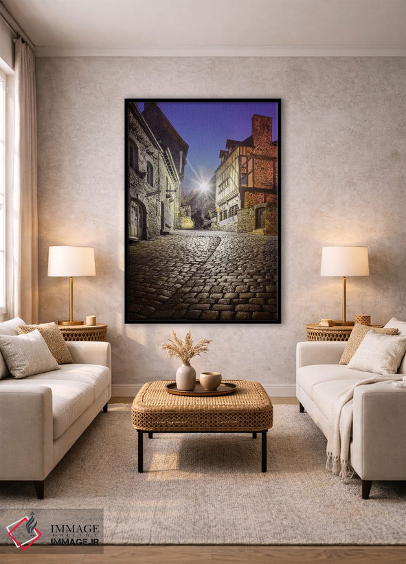 تابلو دکوراتیو Jerzual Street II,باوران، خیابان ژرژوال ۲ اثر فیلیپ منگوئن - D1B