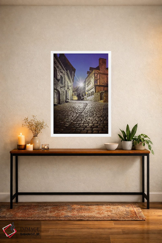 تابلو دکوراتیو Jerzual Street II,باوران، خیابان ژرژوال ۲ اثر فیلیپ منگوئن - D3W