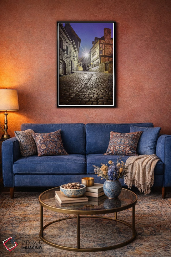 تابلو دکوراتیو Jerzual Street II,باوران، خیابان ژرژوال ۲ اثر فیلیپ منگوئن - D4B